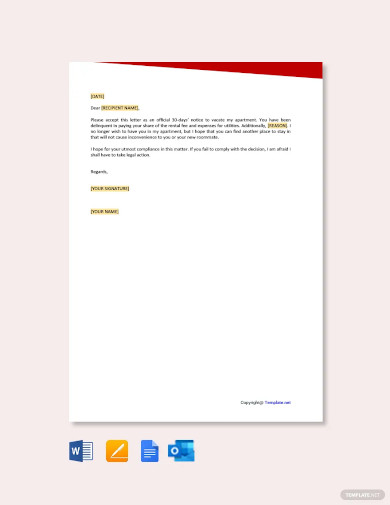 17+ Notice to Vacate Templates - Docs, Excel, PDF, Word | Free ...