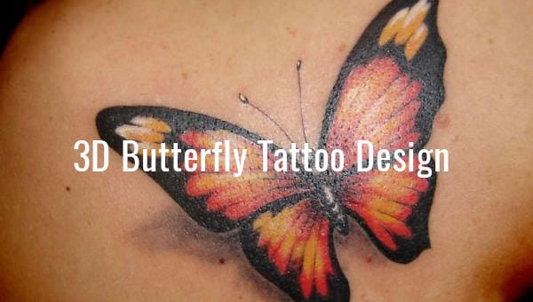 24+ Inspiring 3D Butterfly Tattoos Designs
