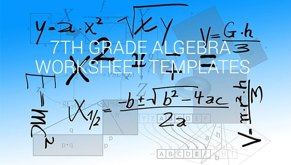 th grade algebra worksheet templates.