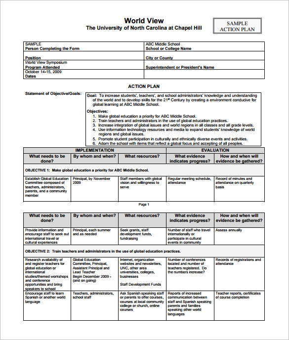 90+ Action Plan Templates - Word, Excel, PDF, Apple Pages