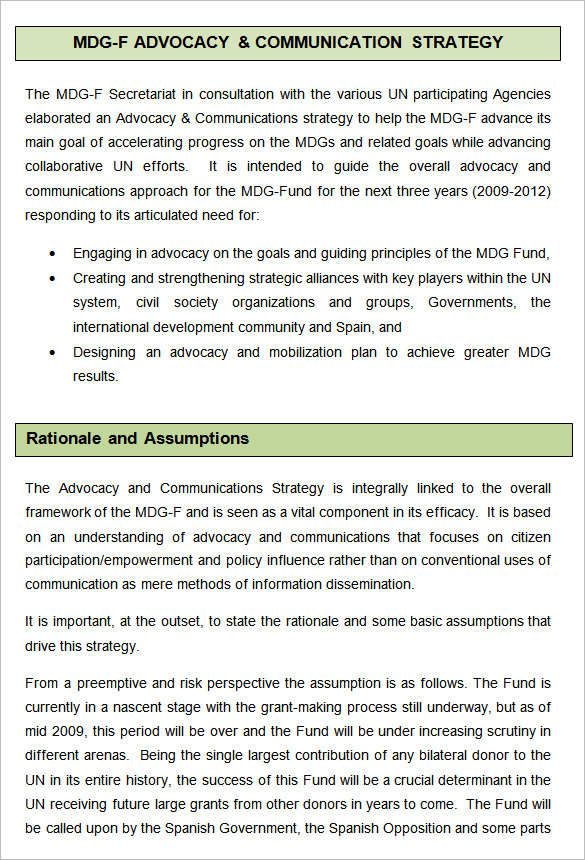 10 Communication Strategy Templates Free Word Pdf Documents