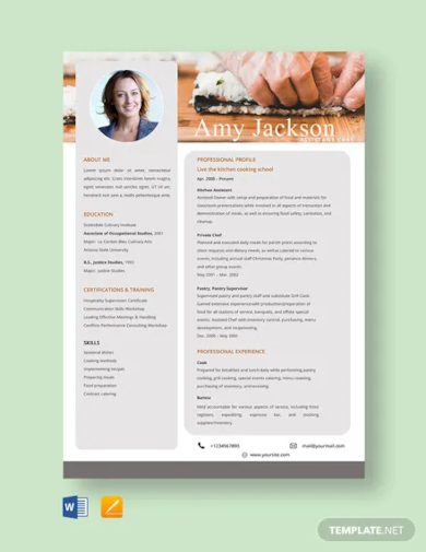 assistant-chef-resume-template