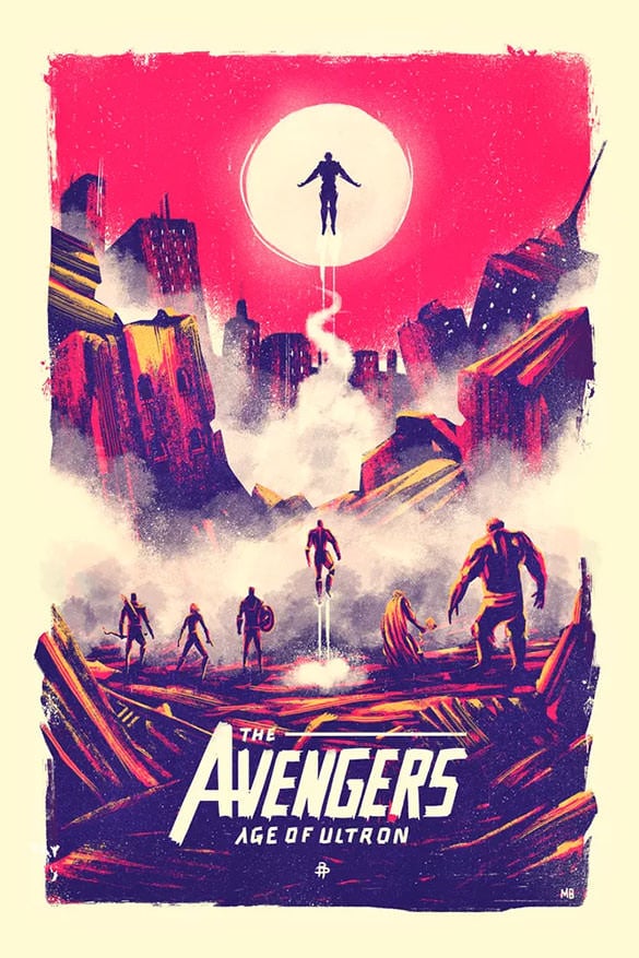 avengers age of ultron movie poster illustration