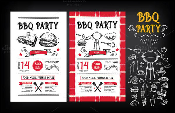 bbq party invitation all in one