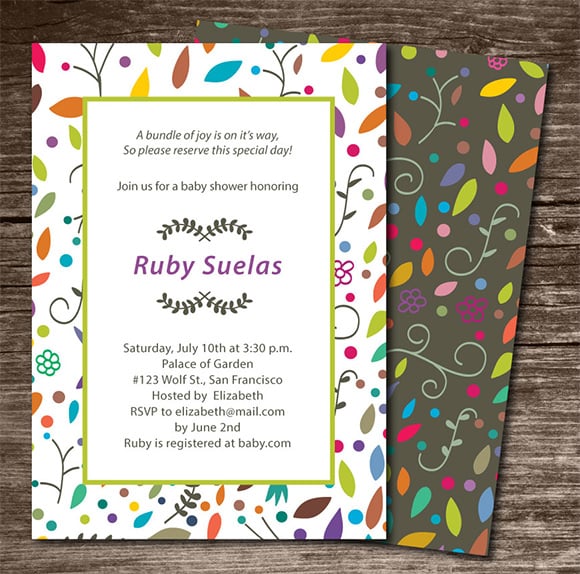 baby shower invitation colors