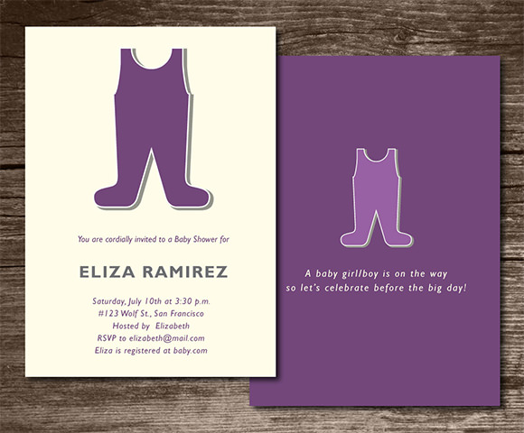 baby shower invitation cute