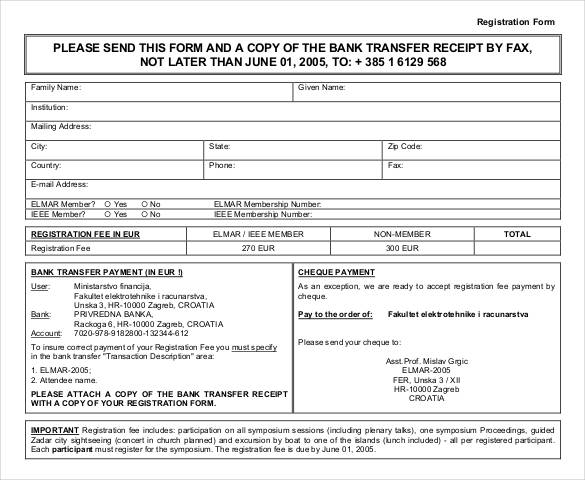 Register Receipt Template