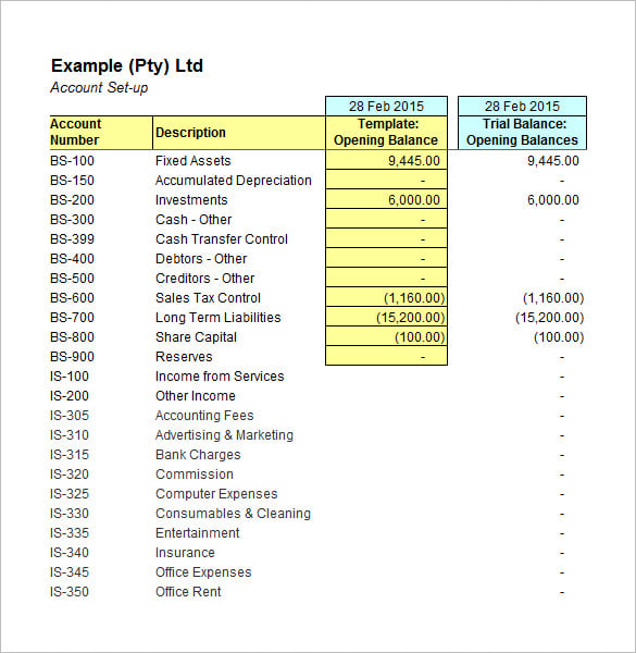 worksheet examples accounting
