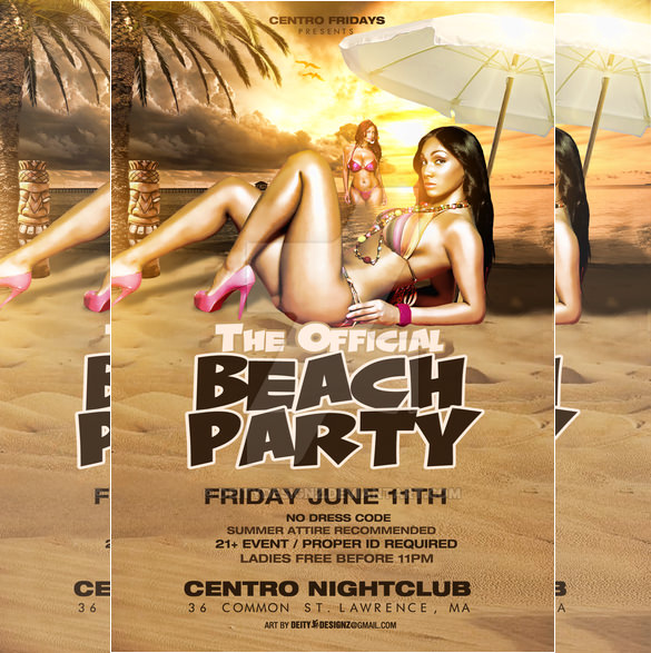 beach flyer template free download