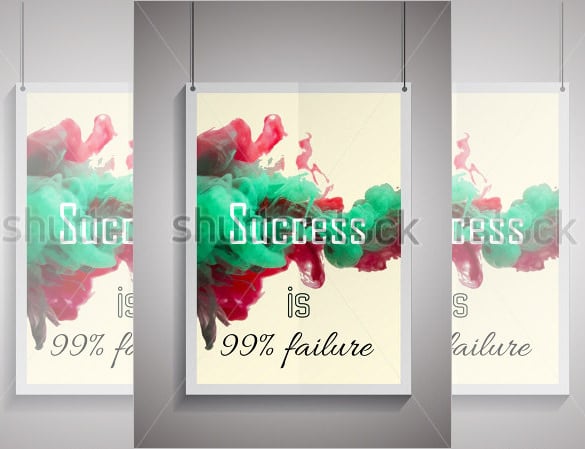 best success poster frame mockup template