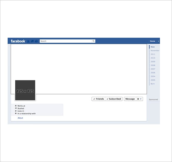 blank facebook timeline template
