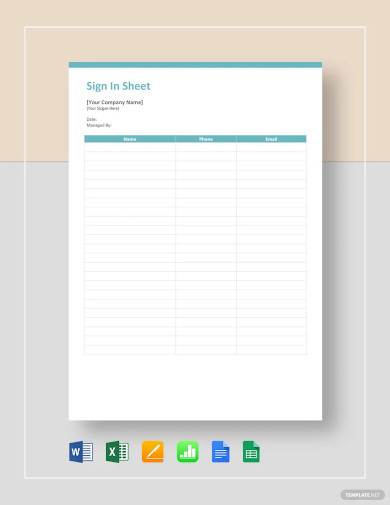 Sign In Blank 91+ Sign In Sheet Templates - DOC, PDF