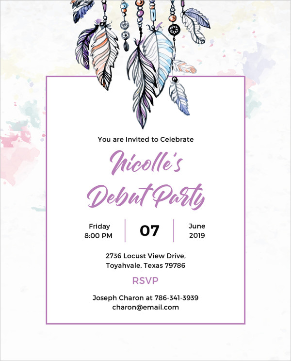 27+ Debut Invitation Templates - PSD, AI, Vector EPS