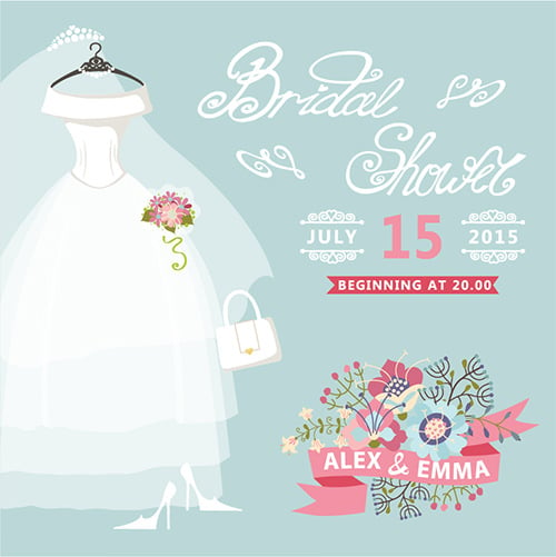 bridal shower wedding dress template