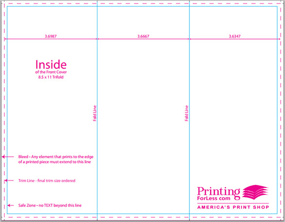 Free brochure template, Brochure size, Tri fold brochure size