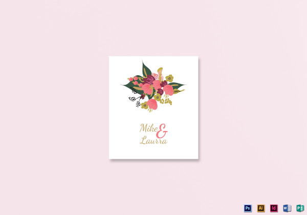 burgundy floral wedding place card