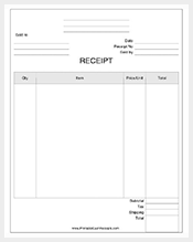 business receipt word free download