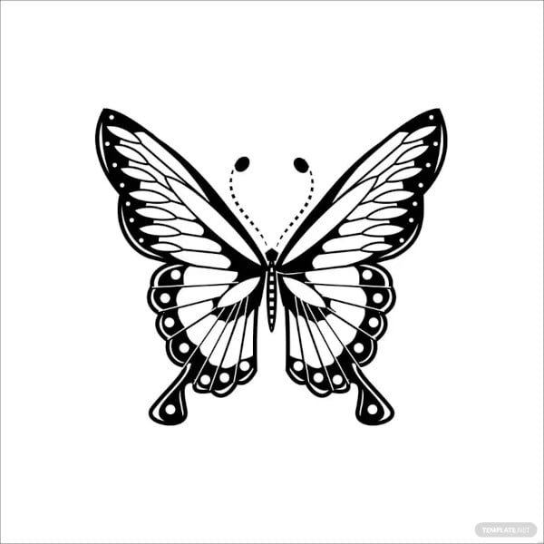 butterfly wings tattoo template