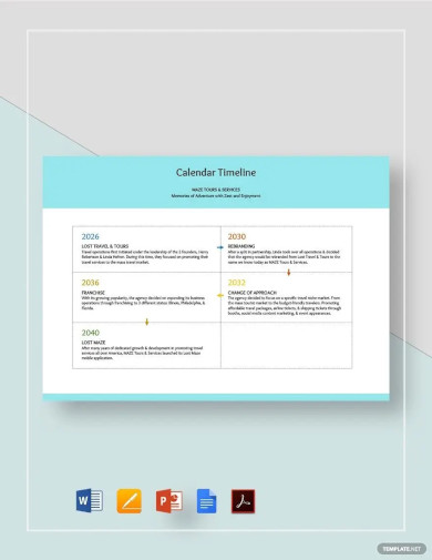 10+ Calendar Timeline Templates - Word | Google Docs | PowerPoint ...