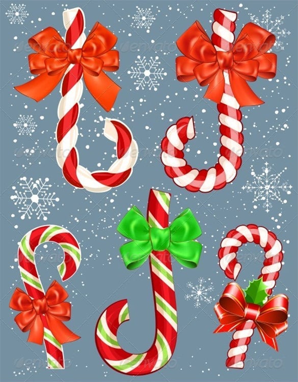 candy canes with bows for