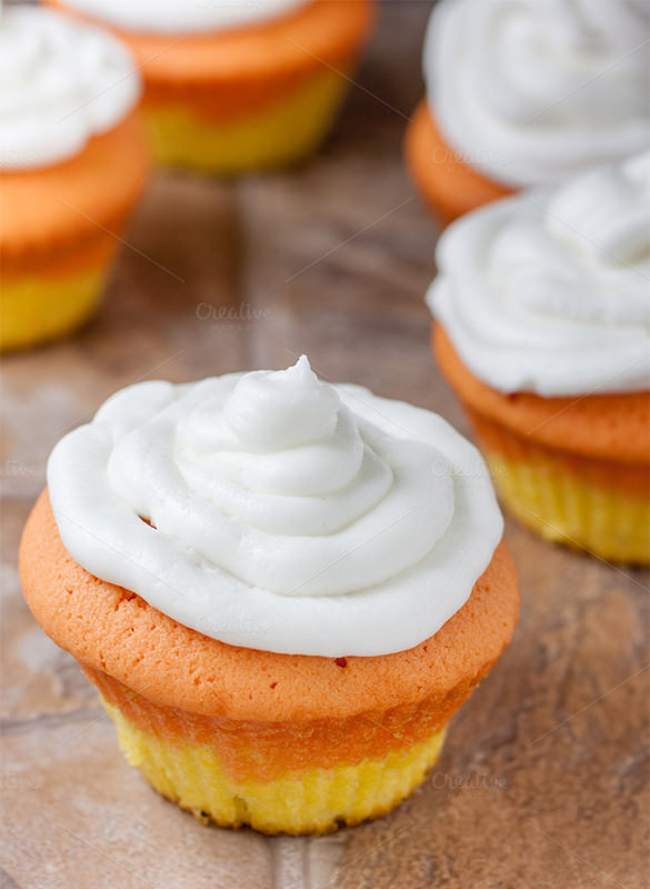 candy corn cupcakes template