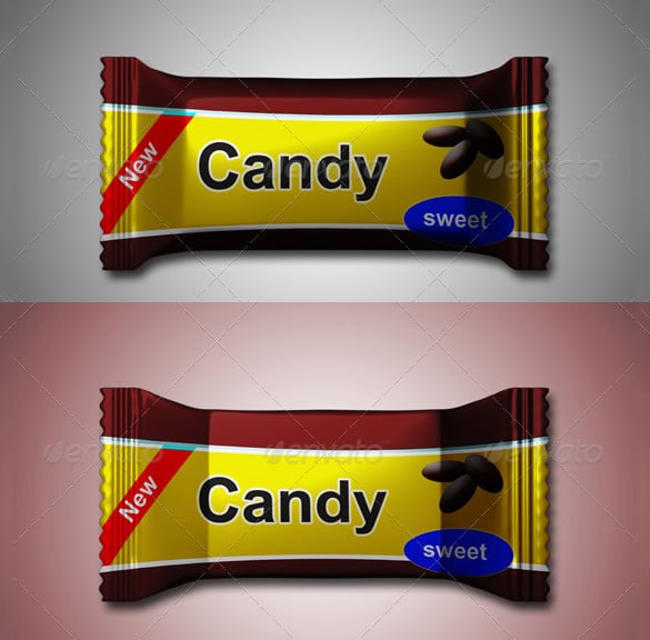 candy wrapper mockup photoshop