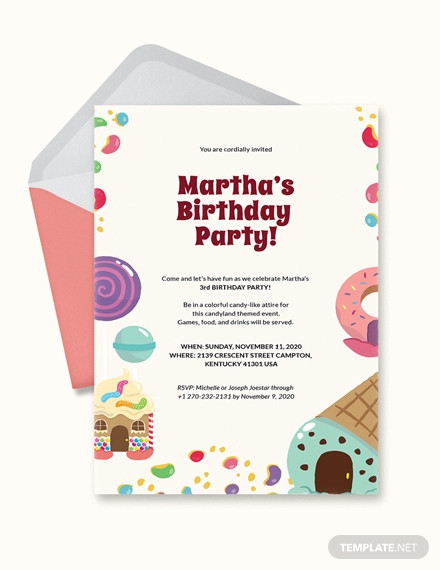 14+ Wonderful Candyland Invitation Templates - PSD, AI, Word, InDesign