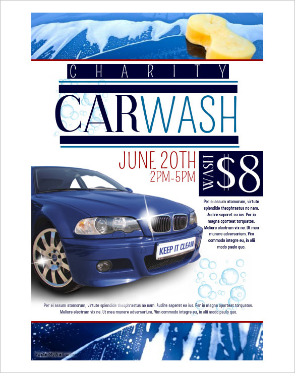 car wash fundraiser flyer template