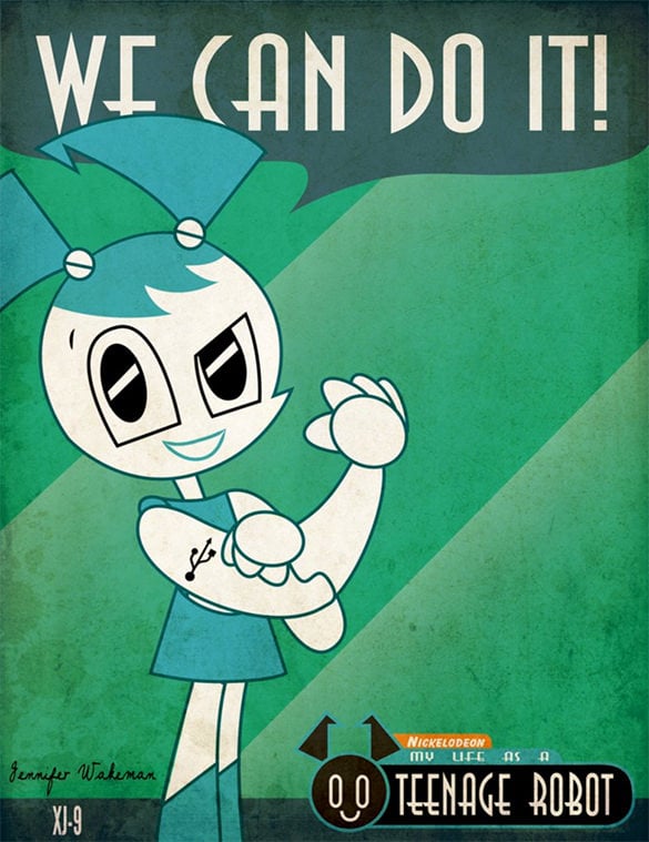 cartoon model we can do it poster