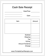 cash sale receipt word download