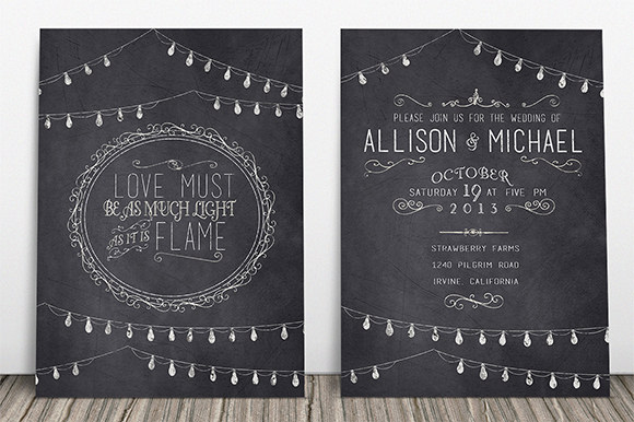 Chalkboard Invitation Template Free 5