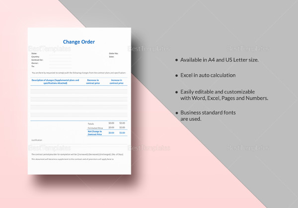 change order template