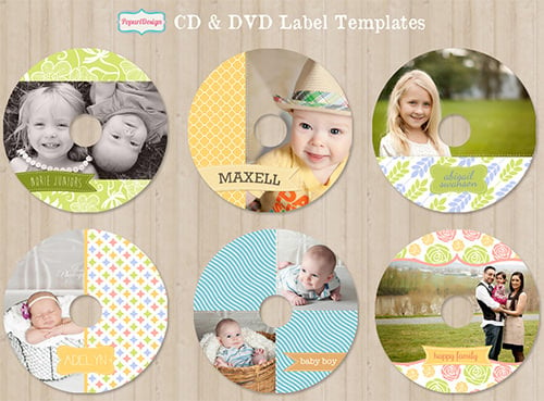 cheerful cd dvd label templates