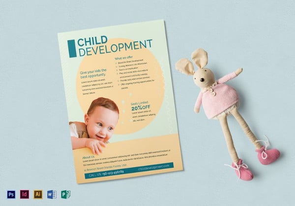 child development flyer template