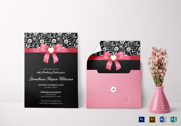 Invitation Template For Debut - Beautiful Template Design ...