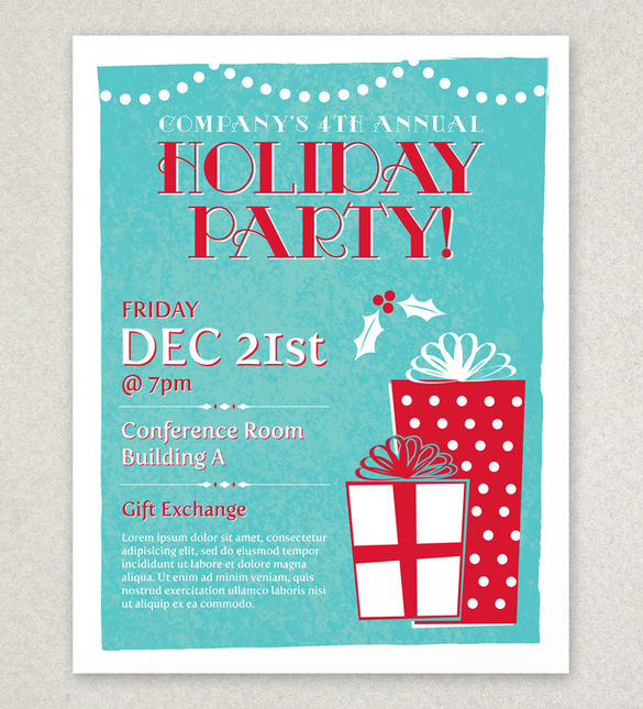 Free Printable Holiday Party Flyer Template Printable Templates