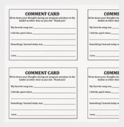 clean comment card