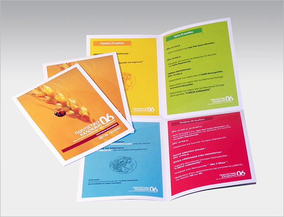 colourful brochure template for events