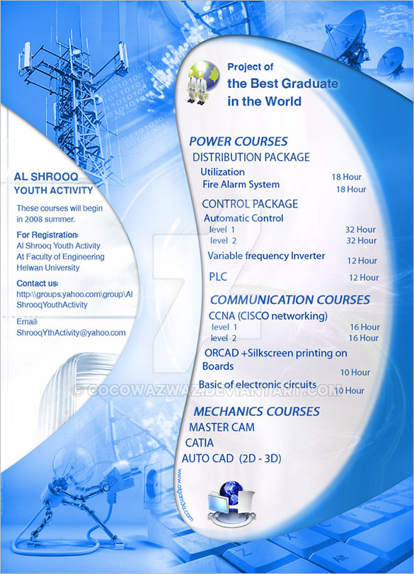 colourful course brochure template