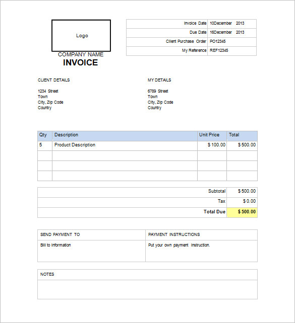 60 Microsoft Invoice Templates Pdf Doc Excel Free Premium Templates