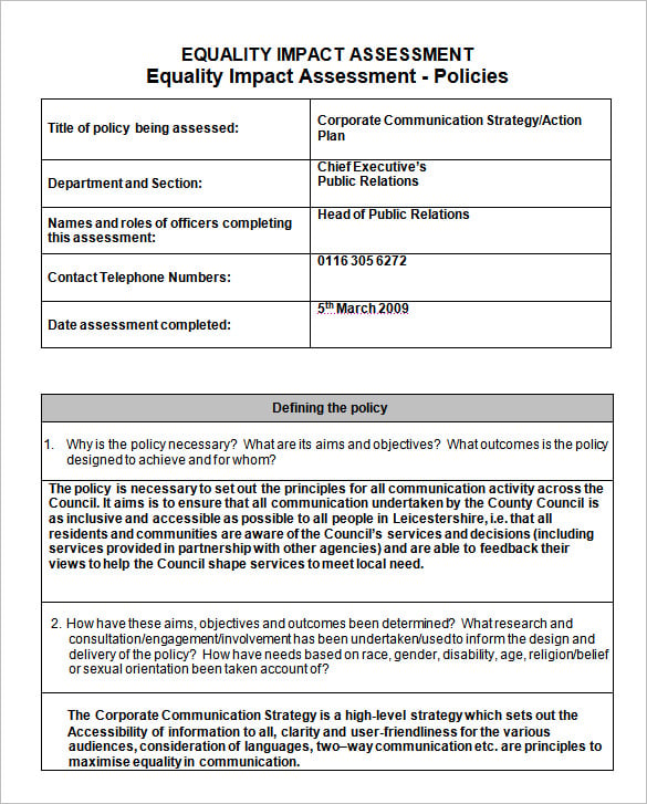 corporate communication strategy action plan doc download