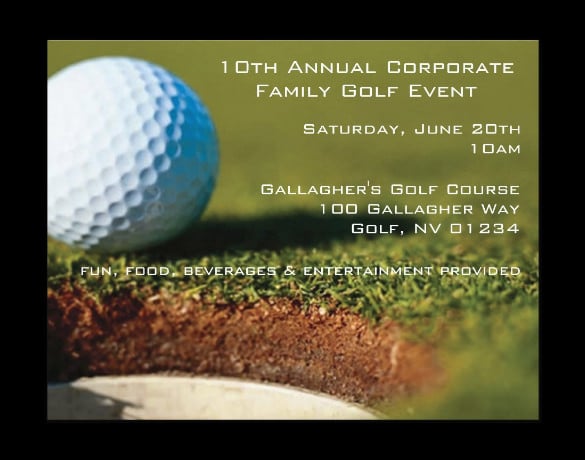 Golf Invitations Template 3