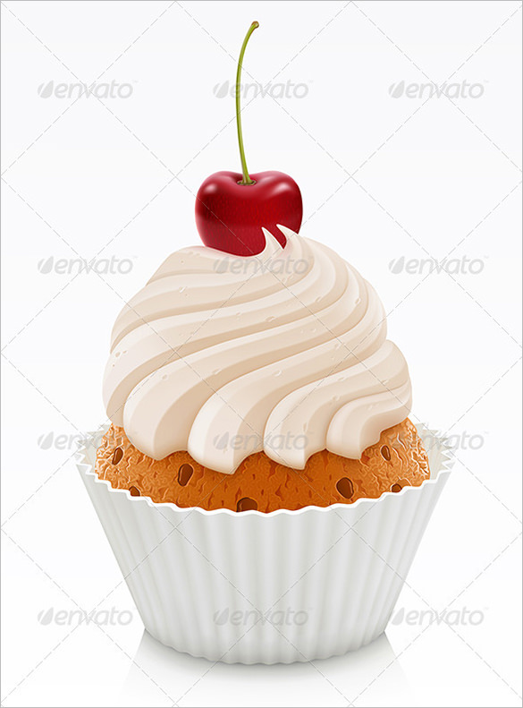 cupcake vector eps template