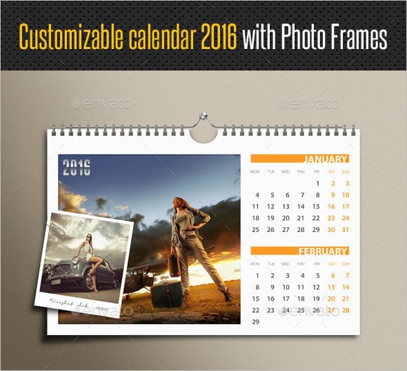 customizable psd calendar template1