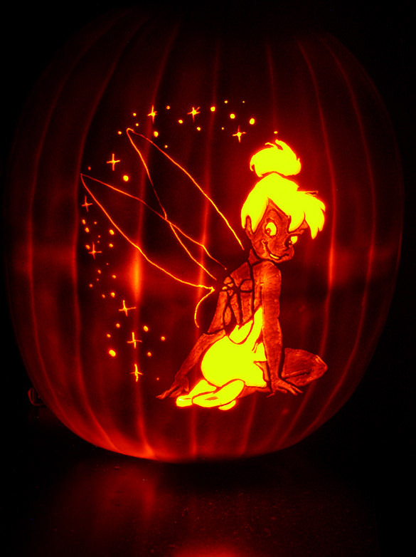 16 Printable Tinkerbell Pumpkin Templates Designs 