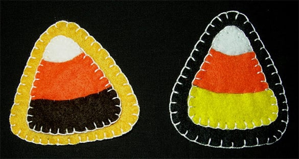 desined candy corn magnets