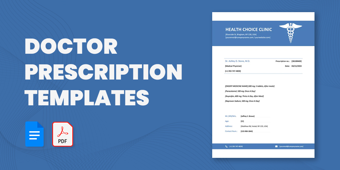 30  Doctor Prescription Templates PDF DOC