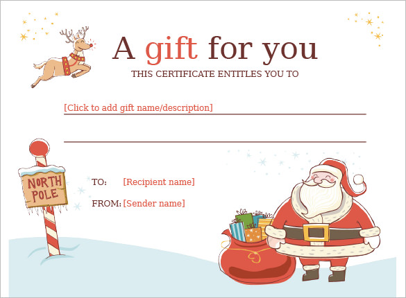 30 Christmas Gift Certificate Templates Word PDF PSD