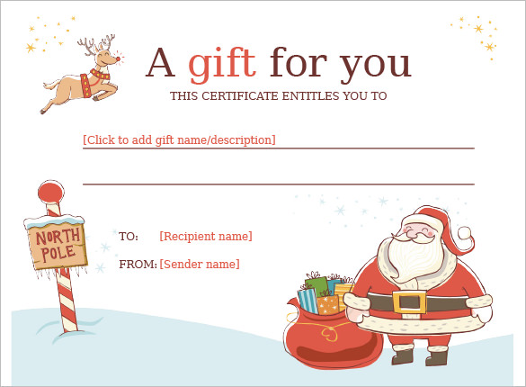 20+ Christmas Gift Certificate Templates - Word, PDF, PSD | Free