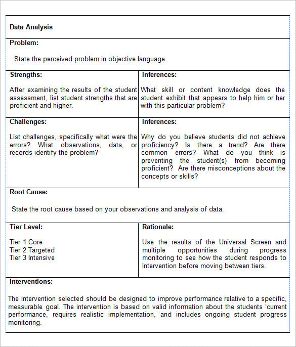 Data Report Template Word